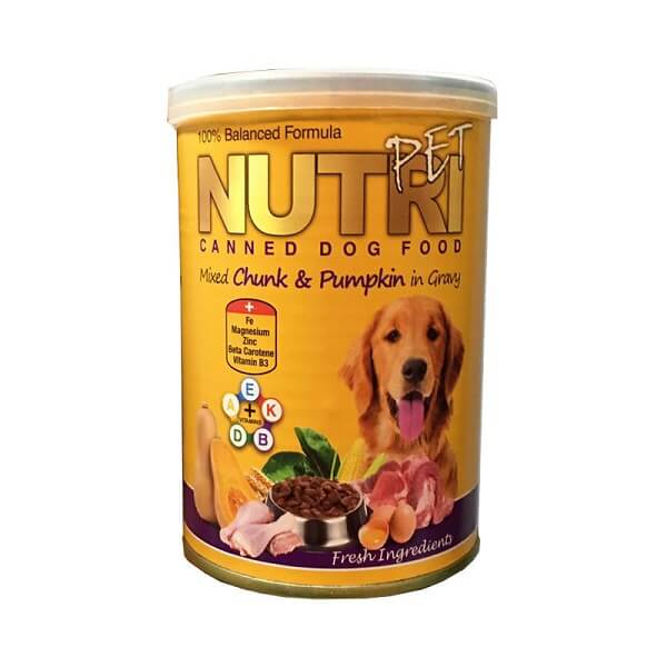 کنسرو غذای سگ نوتری پت مدل Chunk & Pumpkin وزن 425 گرم